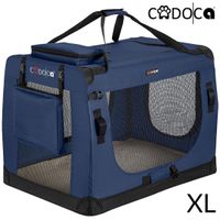 Cadoca Tiertransportbox XL 82x58x58cm navyblau