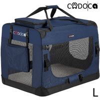 Cadoca Tiertransportbox L 70x52x50cm navyblau