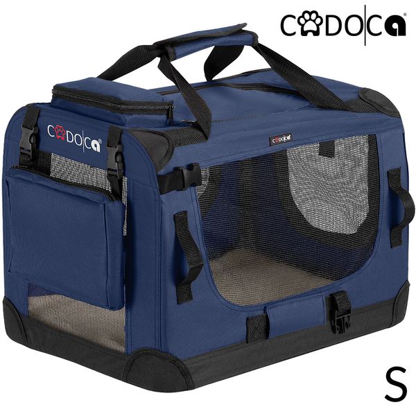 Cadoca Tiertransportbox S 50x34x36cm navyblau