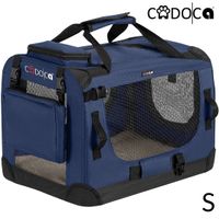 Cadoca Tiertransportbox S 50x34x36cm navyblau