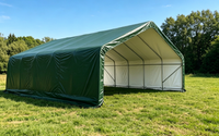 Weidezelt-Überdachung, ca. 670 x 610 x 370 cm - Grün