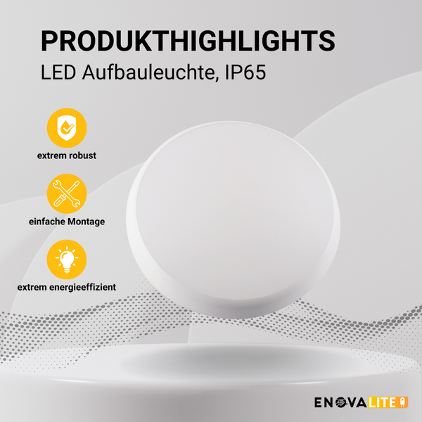 LED Aufbauleuchte, 18W, 4000K, ø250mm