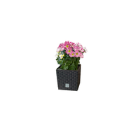 Powertec Garden Blumentopf "Rattanoptik" eckig - ca. 4 Liter, Braun