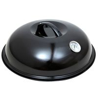 Paella World Backhaube, Ø 36 cm, Stahlblech, emailliert, Thermometer, Abdampfvorrichtung