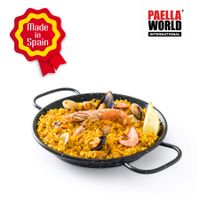 Paella World Original spanische Paella Pfanne Typ Valenciana 50 cm Stahl emailliert mit Griffen