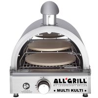 Paella Pizza-Rack Edelstahl für 2 Pizzen, passend für Multi-Kulti Grills