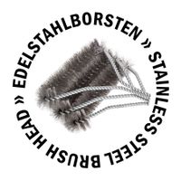 Paella World BBQ Grillbürste mit 3er-Edelstahlbürstenkopf