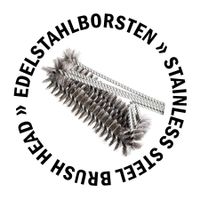 Paella World BBQ Grillbürste 3er-Edelstahlbürstenkopf 44cm lang