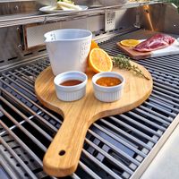 Paella World  Holzbrett mit Handgriff 30x1,5cm Gummibaum Lebensmittelecht