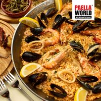 Paella World Original spanische Paella Pfanne Typ Valenciana 70cm Edelstahl