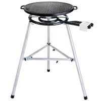 Paella World Gastro-Catering-Grill, Gussgrillplatten-Set 3 - Massive, robuste Gussgrillplatte, 55 cm Durchmesser