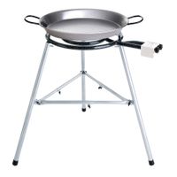 Paella Comfort Line Set 3: Pfanne 55 cm, 2-Ring, Tasche, höhenverstellbar