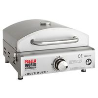 Paella World Multi-Kulti® portabler Grill-Pizzaofen 42x51x25cm, 8.5kg, 3.8kW, Edelstahl, Zubehör