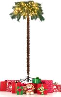 150 cm Künstliche Palme beleuchtet, Kunstbaum mit 150 LED-Lichtern in Warmweiß