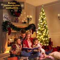 225cm Bleistift Weihnachtsbaum mit warmweißen LED-Leuchten