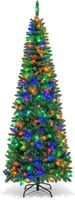 200cm Bleistift Weihnachtsbaum mit mehrfarbigen LED-Leuchten