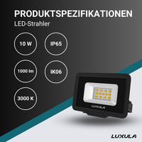 LED-Fluter, 10 W, 3000 K