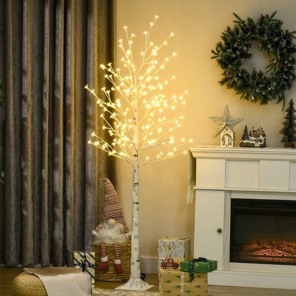 LED Baum 180 cm Lichterbaum, Kirschbaum mit 180 LEDs, 3 Helligkeitsstufen