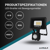 LED-Fluter mit Bewegungsmelder, 10 W, 4000 K