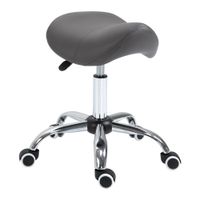 Rollhocker Höhenverstellbarer Drehhocker Arbeitshocker mit Rädern Grau