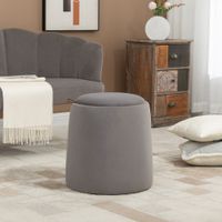 2-in-1 Ottomane Sitzhocker inklusive Stauraum, abnehmbaren Deckel Beige