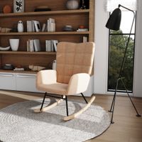 Schaukelstuhl Schwingsessel Akzentstuhl bis 120 kg, Polyester, Braun