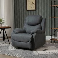 Relaxsessel Einzelsofa Liege 150° neigbar Fernsehsessel Leinen Dunkelgrau