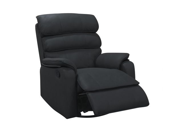 TV Sessel mit verstellbarer Relaxfunktion & 360°° Dreh- und Schaukelfunktion - Schwarz
