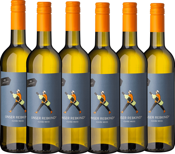 Vinitiative " Unser Rebkind " Cuvee weiß QbA 0,75L  - 6er Karton