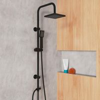 eisl Duschset EASY ENERGY, Regendusche ohne Armatur, Duschsystem Schwarz matt