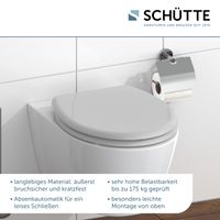 Duroplast WC Sitz GREY mit Absenkautomatik und Schnellverschluss