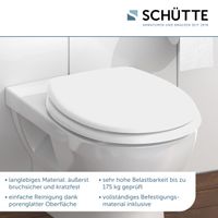 Duroplast WC Sitz WHITE, Toilettendeckel, Toilettensitz weiß