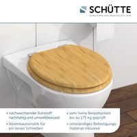 WC Sitz BAMBUS,Toilettendeckel mit Absenkautomatik, Toilettensitz Holz