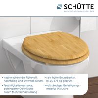 Bambus WC Sitz NATURAL BAMBOO, Toilettendeckel, Klodeckel, Toilettensitz