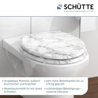 MDF WC Sitz MARMOR STONE Toilettendeckel mit Absenkautomatik, Holzkern