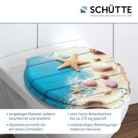MDF WC Sitz BEACH AND WOOD, Toilettendeckel mit Absenkautomatik Holzkern