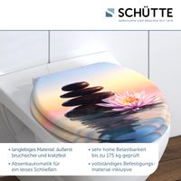 MDF WC Sitz SUNSET DREAM, Toilettendeckel mit Absenkautomatik, Holzkern
