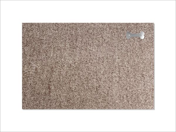 Keilbach Fußmatte mit Edelstahlelement, 87 x 57 cm, warmgrey