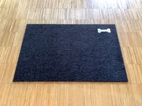Keilbach Fußmatte mit Edelstahlelement, 87 x 57 cm, schwarz