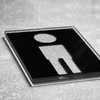 Keilbach Piktogramm, Symbol Mann, Floatglas, schwarz, selbstklebend