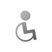 Keilbach Piktogramm, Symbol barrierefrei, Edelstahl, selbstklebend