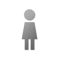 Keilbach Piktogramm, Symbol Frau, Edelstahl, selbstklebend