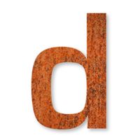 Keilbach Hausnummer, Buchstabe d, wetterfester Stahl
