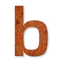 Keilbach Hausnummer, Buchstabe b, wetterfester Stahl