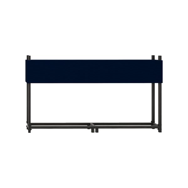 Brennholzregal aus Metall mit Abdeckung, ca. 200 x 25 x 115 cm