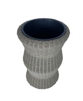 Blumentopf Rattan-Optik mit Plastiktopf