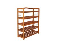 HC Home & Living Schuhregal Akazie 5 Etagen 94 x 82 x 26cm braun