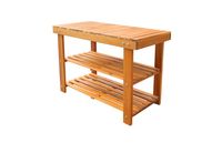 HC Home & Living 2in1 Schuhregal und Sitzbank Braun Akazienholz 70x33x46cm