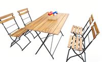5tlg. Outdoor-Klappstuhl-Set aus Akazienholz