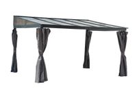 Terrassenüberdachung aus Aluminium mit Polycarbonat. ca. 400 x 300 cm - Anthrazit
